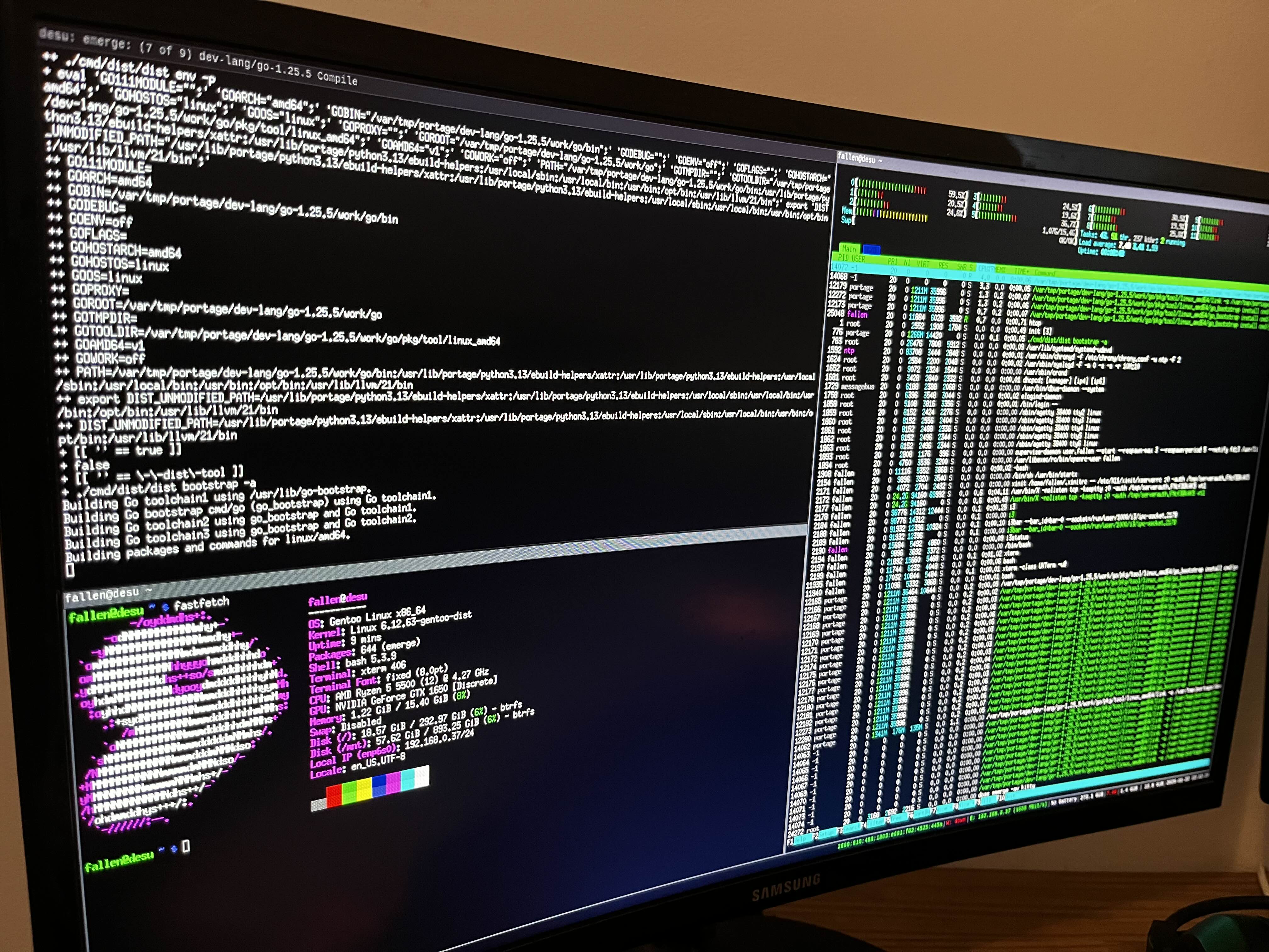 my main PC running gentoo